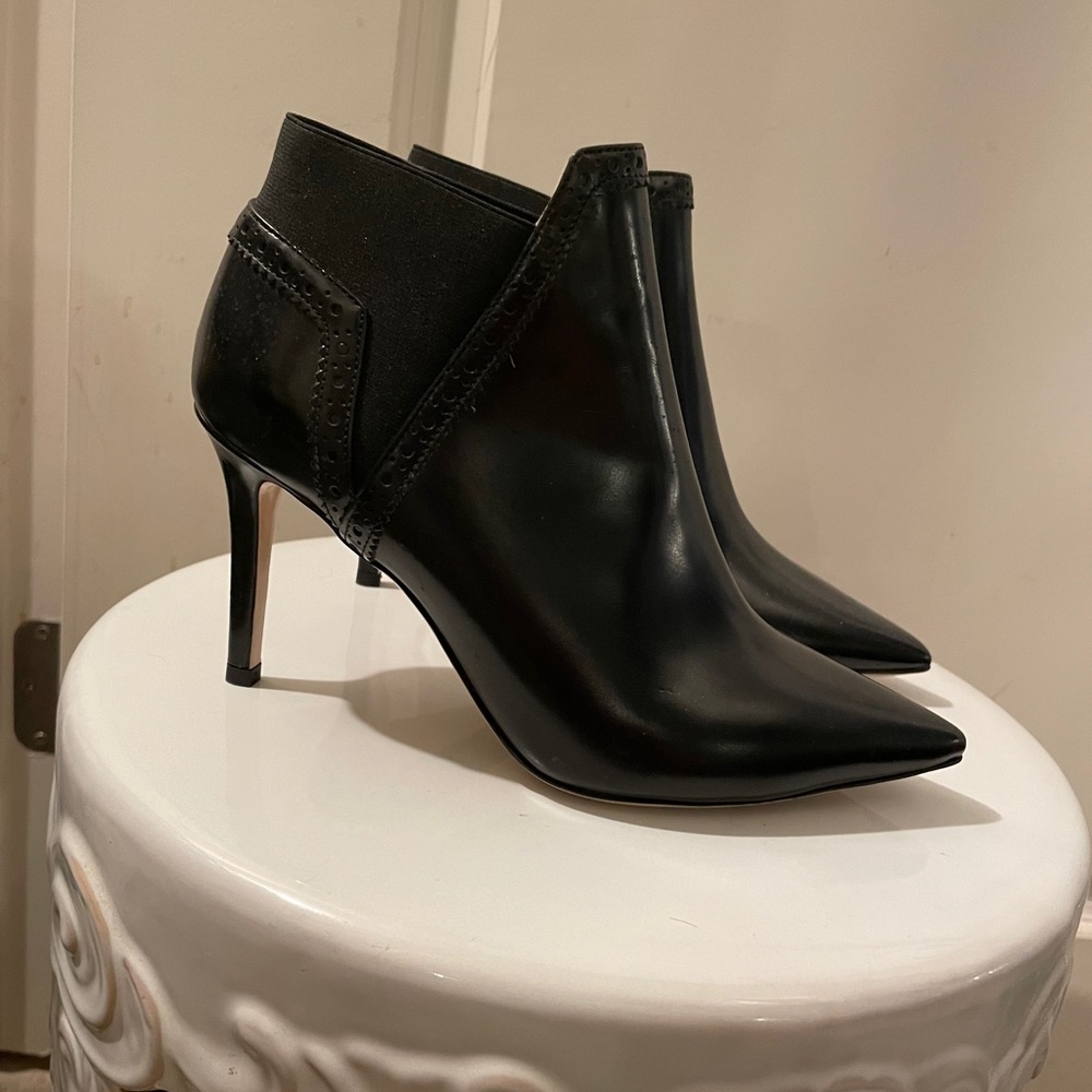 SALE! Black Leather Ankle Boots by Marion Parke MSRP$795